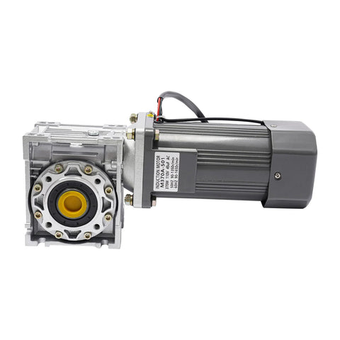 110V worm gear motor with speed controller, 370W, 1:50 reduction ratio, high torque, aluminum alloy, adjustable speed, 25mm shaft bore