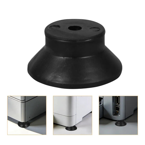 Get Your 3D Printer Level And Smooth With These Four Black Rubber Anti Vibration Pads for stability under printer frame.