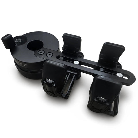 Universal Spotting Scope Phone Adapter With Double Grip Telescope Mount for Digiscope Photography and Binoculars, black aluminum