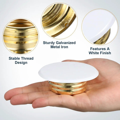 Indestructible Fire Sprinkler Covers 4 Pack Galvanized Steel Ceiling Guard with stable thread design in hand.