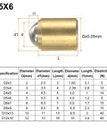 30 Piece Pack Top Shelf Brass Ball Spring Plungers 5Mm X 6Mm No Step Detents Heavy Duty Cabinet Latches detailed image with specifications