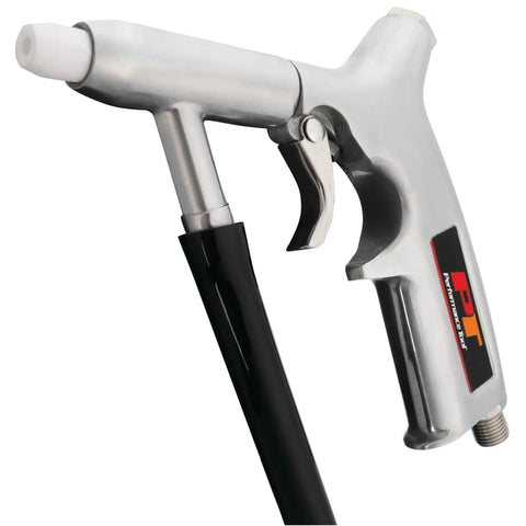 Close-up of Portable Abrasive Blaster Kit For Get Rust Gone Fast And Paint Graffiti Clean Up with trigger handle and nozzle.