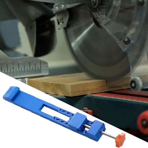 Get That Perfect Line With This Electric Circular Saw Guide Tool Positioner Edge Clamp For 4 Inch Saws And Marble Cutters in use with a saw cutting wood.