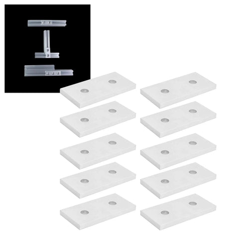 Aluminum Brace Bracket 10 Pack Two Hole Joining Plates For 2020 Aluminum Profiles Oxidized Finish 40mm X 18mm X 4mm