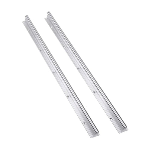 Two Piece SBR16 Linear Rail Guide Set With Four SBR16UU Bearing Blocks For CNC D16 Rails In 300 400 500 600 1000 1200 1500mm Lengths Pro Grade High Precision Sliding System, showing two aluminum rails
