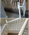 White Wooden Balusters Top Tier Quality, stylish poplar stair railing with 85 cm height for easy stairway and porch upgrades.