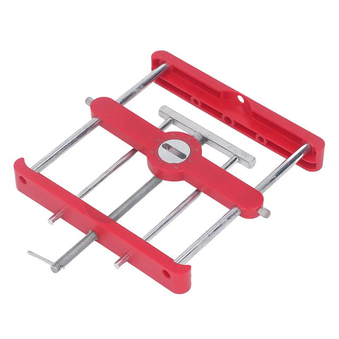 Dead On Mortise Tenon Jig Woodworking Doweling Kit Self Centering Loose Tenon System with Punch Locator viewed from above.