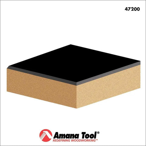 Carbide Tipped Bevel Laminate Trim Router Bit 15 Degree Five Eighths Inch Diameter One Quarter Inch Shank Smooth Cut For Real Low Vibration For Edge Beveling And Trim Work product image with packaging square.