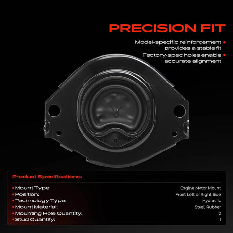 Slick Direct Bolt On Heavy Duty Front Left Or Right Engine Motor Mount Replacement For Dodge Durango And Jeep Grand Cherokee Wk2 2011 Through 2023 Suits 3 6l And 6 4l V6 V8 Smooth Ride Setup, showing model-specific reinforcement and mounting hole details.