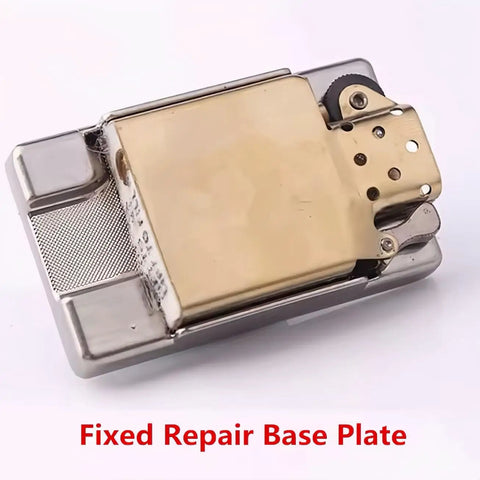 Complete 5 Piece Lighter Repair Tool Kit With Heavy Duty Steel Wheel Rivet Punch Set And Secure Fix Base For Inner Liner Restoration, metal repair base plate.