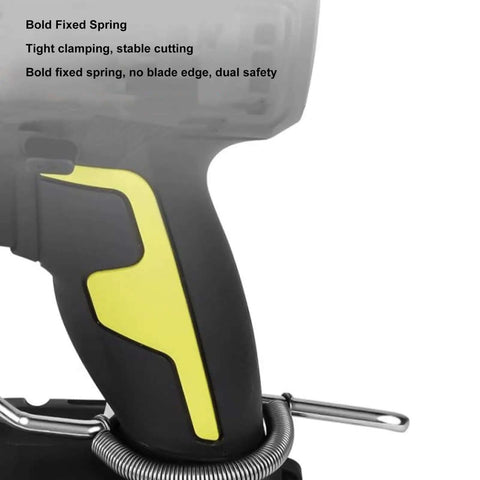 Close-up of drill handle with Plate Shears Attachment For Metal Cutting With 40mm Disc Titanium Steel Sheet Cutter Adapter visible.