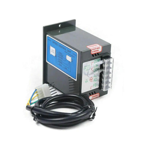 Workhorse 110V 6W AC Gear Motor With Single Phase Design variable speed controller shown with wires for connections.