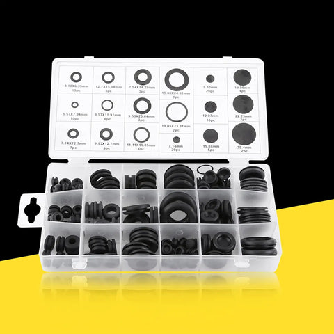125 Piece Rubber Grommet Kit In 18 Sizes For Electrical Wiring Auto Firewall Plumbing PC Hardware And Piano Repair Heat Resistant
