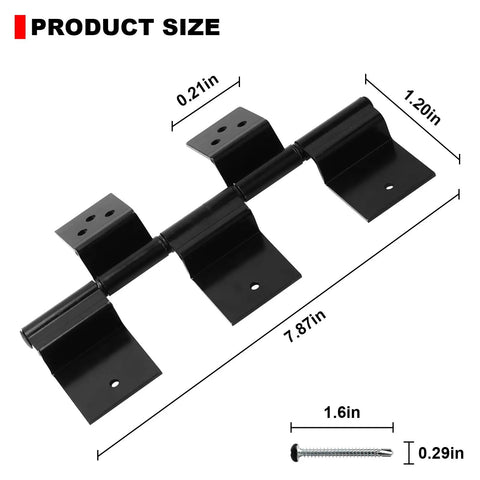 Heavy Duty RV Entry Door Friction Hinge Kit Two Pack Delivers Rock Solid Zero Sag Performance For Travel Trailers Motorhomes And Fifth Wheels With Plug And Play Setup, showing dimensions and screw.
