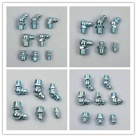 Top Tier 260 Piece Galvanized Iron Zerk Grease Fitting Kit For Auto Repair And Bearing Fixes With Storage Case And Size Chart To Keep Your Ride Running Smooth And Strong Today, assorted fittings