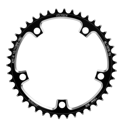 130 BCD Round Bike Chainring 42T Narrow Wide Single Chainring For 8 9 10 11 12 Speed Road Bikes Lightweight Aluminum Alloy