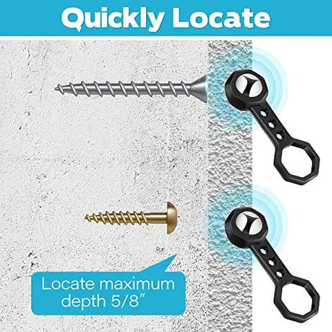 Badass Heavy Duty Magnetic Stud Finder Wall Scanner For Drywall Tile And Plywood Detection With Rock Solid 27 Pound Pull Force, identifying screws on wall.