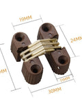 Brown 6 Pack Hidden Folding Door Barrel Cross Hinges For Dining Tables Plastic Invisible Concealed Hinges with measurements