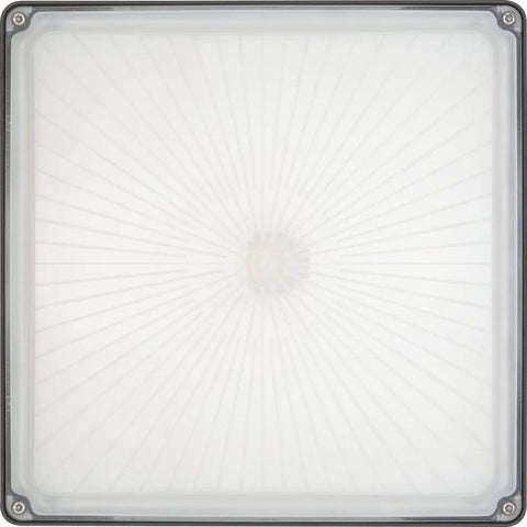 CNY LED P2 Canopy Light 50K MVOLT DDB M2, 5000K Daylight, dark bronze square design, front view of LED panel.