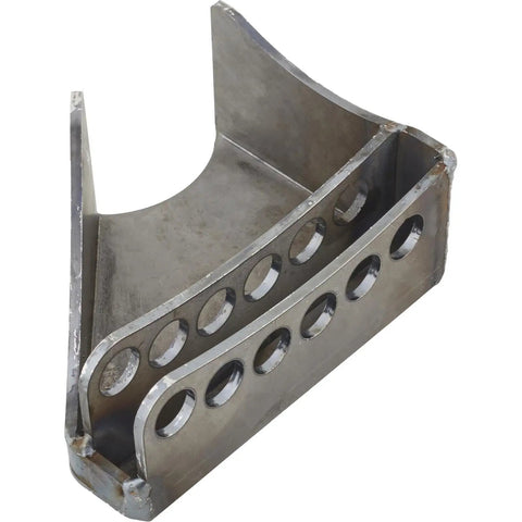 Rear Panhard Bar Bracket For Three Inch Axle Tube With Six Three Quarter Inch Adjustable Holes, Heavy Duty Mount For Smooth Roll Center Change And Precise Bar Angle On Off Road Suspensions. Weld-on steel bracket