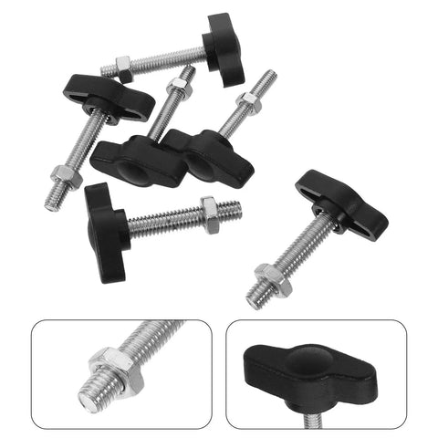 Dang Dependable M4 M5 M6 Tee Wing Bolt Knob Set For Rock Solid Tablet Stands And Camera Tripods black metal screws