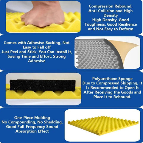 Killer Soundproofing Foam Roll For Studio Noise Control, 5 Meter Long, 7 Cm Thick Polyurethane Dampening Sheet with adhesive backing.