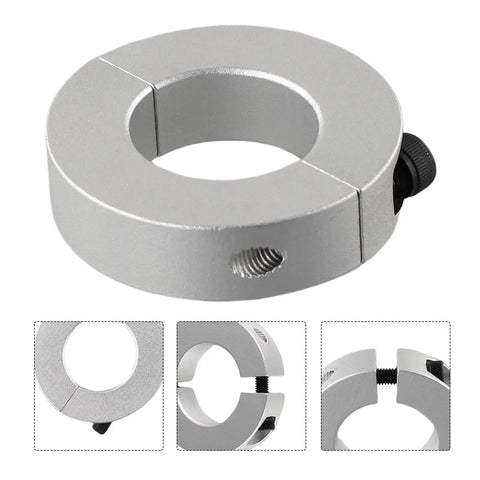 Beefy Aluminum Alloy Shaft Collar Clamp Double Split Rig For 6mm To 40mm Shafts Holds Tight Anodized Finish Solid Good For Soft Metal And Engine Parts Reliable Tool For Hard Working Mechanics One Piece Size 8mm, silver double split collar clamp