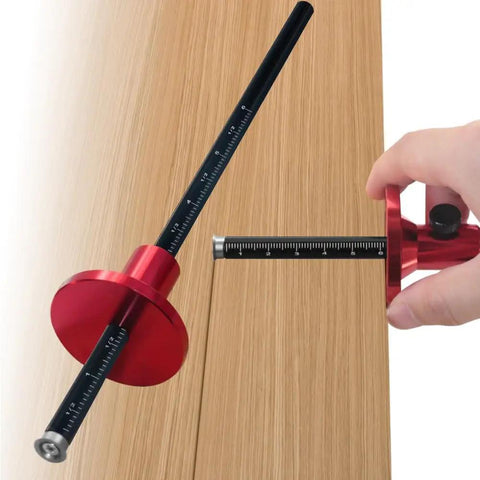 No Fuss Aluminum Wheel Marking Gauge With Quick Knurled Dial And Dual Scale Markings Pro Woodworking Mortise Scribing Tool used on wood