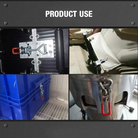Built Like A Tank Carbon Steel Toggle Clamp With Quick Release Latch Action For Welding Woodworking Jig Assembly Featuring Triangular Gripping Lever Handle 120 Millimeter in use on various applications.