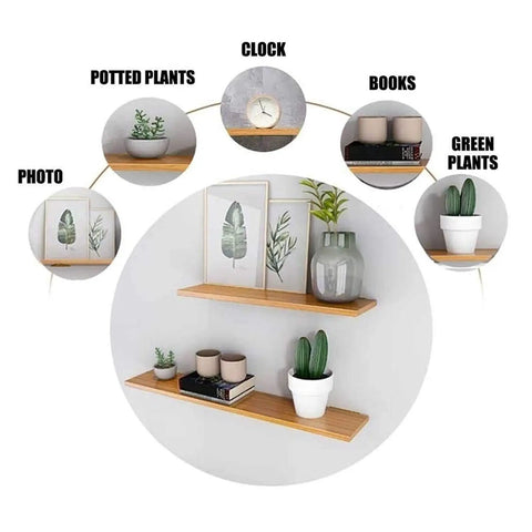 Rock Solid Heavy Duty White Shelf Brackets Featuring Sneaky Hidden Mounting And Tough Rust Proof Finish For Easy Diy Floating Shelves That Are Absolutely Badass In Any Home showcased with plants and decor.