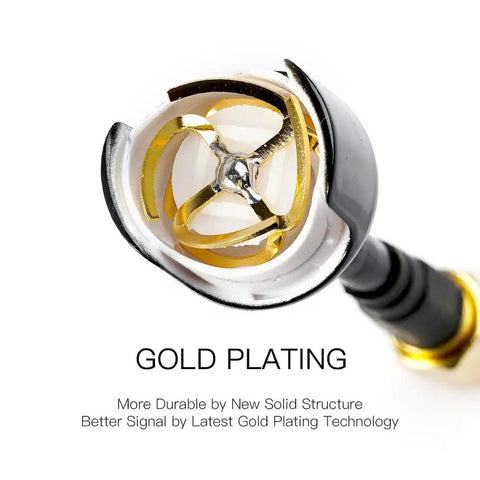 Two Pack Lollipop 4 FPV Antennas for 5.8GHz RHCP Updated Version with 2.6 dBi Gain SMA Connectors gold plating detail view