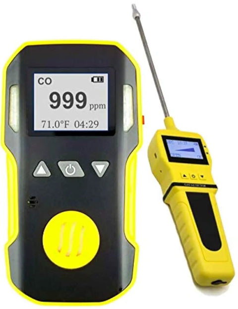 CO Detector With Built In Pump For Easy Air Sampling No Joke 0 To 1000 PPM Range USA NIST Calibrated USB Rechargeable