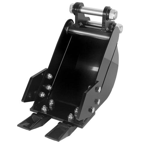 Narrow 7.87 Inch Excavator Bucket with Metal Teeth Manganese Steel Mini Backhoe Attachment for Built Tough Trenching and Landscaping