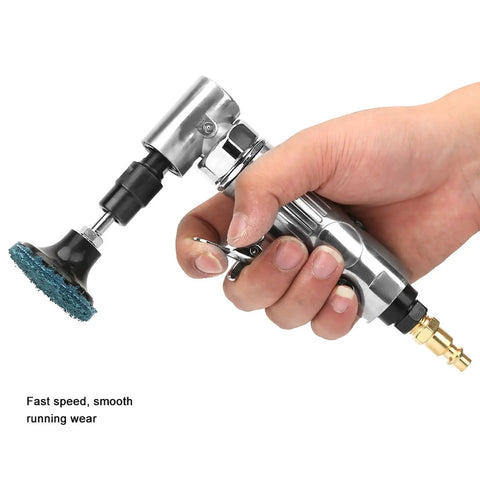 Heavy Duty Industrial Pneumatic Die Grinder With 2 Inch High Speed Disc For Metal Wood Rubber Tire And Casting Surfaces in hand.