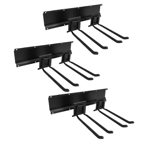 Heavy Duty Garage Tool Organizer Wall Mount Rail System 48 Inch with adjustable hooks