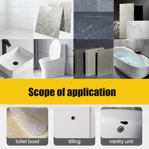Fast Drying Tile Repair Glue Kit for cracks and chips on tile stone porcelain bathtubs DIY friendly with 8 pigment blend