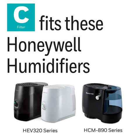 Humidifier Filter C Replacement Wick With Prefilter Layer for Honeywell EV320, HCM-890 Series Evaporative Humidifiers.