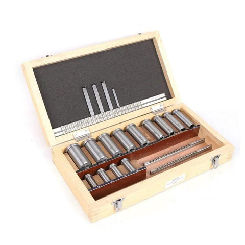 22 Piece HSS Keyway Broach Set For Lathe Industrial Broaching Tools Metric Sizes B4mm B5mm C6mm C8mm in wooden case