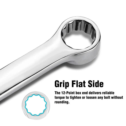 10Mm Extra Long Ratcheting Wrench Metric CR V Steel Built Beefy For Maximum Reach And Torque Durable Chrome Vanadium Tool With Long Box End