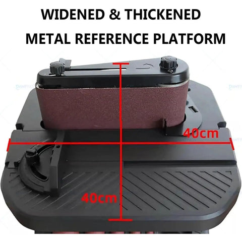 Widened and thickened metal reference platform for Tough As Nails Wood Sander With A Mighty 500 Watt Motor, 40cm size.