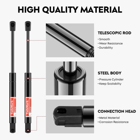 Cadillac Escalade Rear Window Glass Struts Shocks Lift Supports Gas Spring Replacement telescopic rod detail