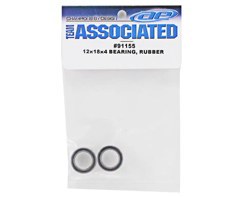 Smooth Rollin Heavy Duty Rubber Bearings For Rc Trucks 12X18X4Mm Pair in packaging for replacement on RC vehicles.