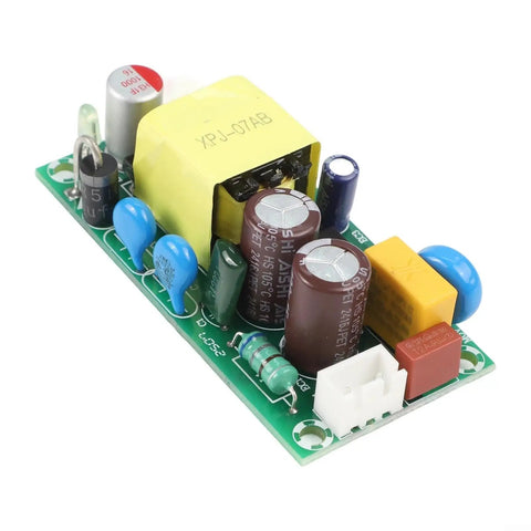 Straight Plug And Play 220V To 12V Power Supply Board With AC DC Converter Module 12V 1.5A Output Open Frame Design angle view with components.