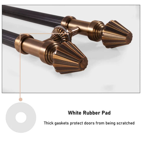 Double Sided H Shape Push Pull Bar Handle For Barn Doors And Sliding Doors Antique European Style Door Pull bronze detail