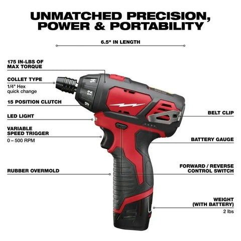 Compact Cordless Driver Drill Kit Featuring Variable Speed Trigger And Quick Change Chuck, Delivers A Rock Solid 175 Inch Pounds Of Torque At Just Two Pounds, Built As A Daily Grind Workhorse For Toughest Job Sites - Detailed features and specifications.