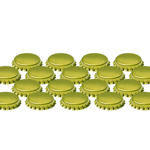144 beer caps for homebrew sealing, green metal caps for bottle capping, compatible with Double Lever Manual Bottle Capper.