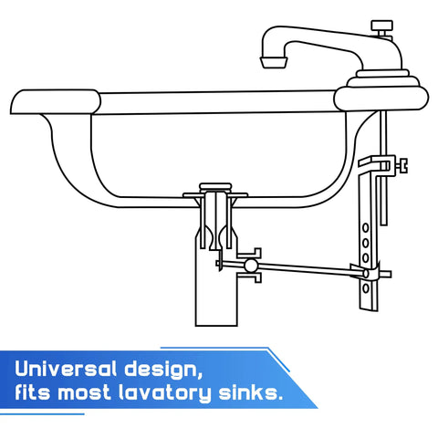 Heavy Duty Chrome Pop Up Sink Stoppers For Bathroom Vanities And Universal Drain Plug With Rubber Gasket Seal showing installation diagram.