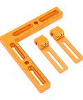 Rock Solid CNC Workpiece Positioning Fixture Kit With T Slot Perforated Table And Hella Accurate woodworking square and clamps.