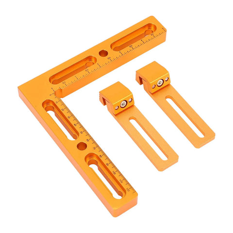 No Sweat Cnc Workpiece Positioning Fixture Kit For T Slot Tables with aluminum setup jigs and square measuring tools.