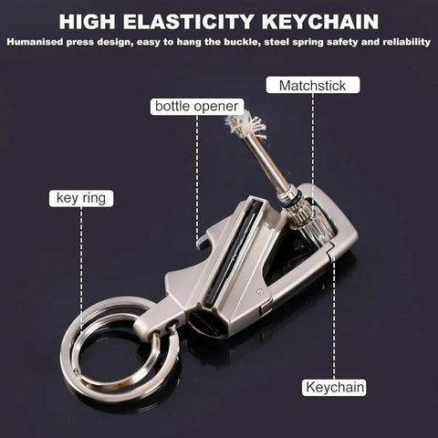 Infinity Lighter With Multitool Keychain Bottle Opener Reusable Windproof Waterproof Metal Lighter For Outdoor Adventures